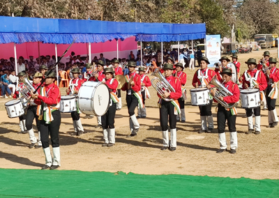 Chief Minister Dr Manik Saha inaugurated a state level band show at Agartala on December 10.